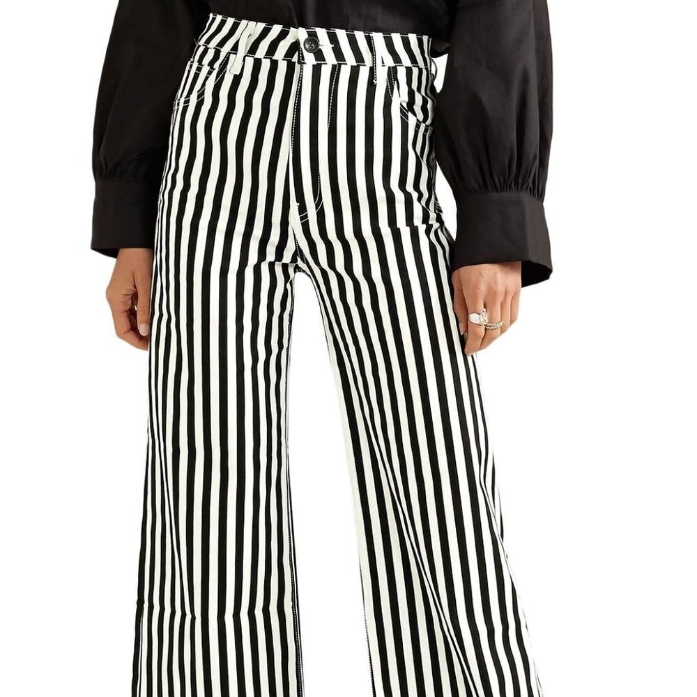 #15 New Eve Denim Charlotte striped jeans navy/white